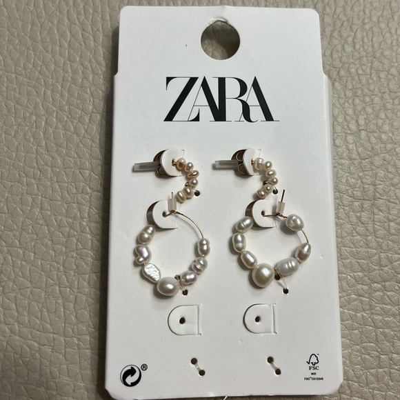 Zara Jewelry - NWT - Zara 2 Sets of Fresh Water Pearl Earrings